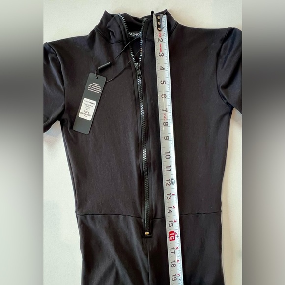 Fashion Nova NWT Black Baby Got Back Romper Small - Picture 5 of 9